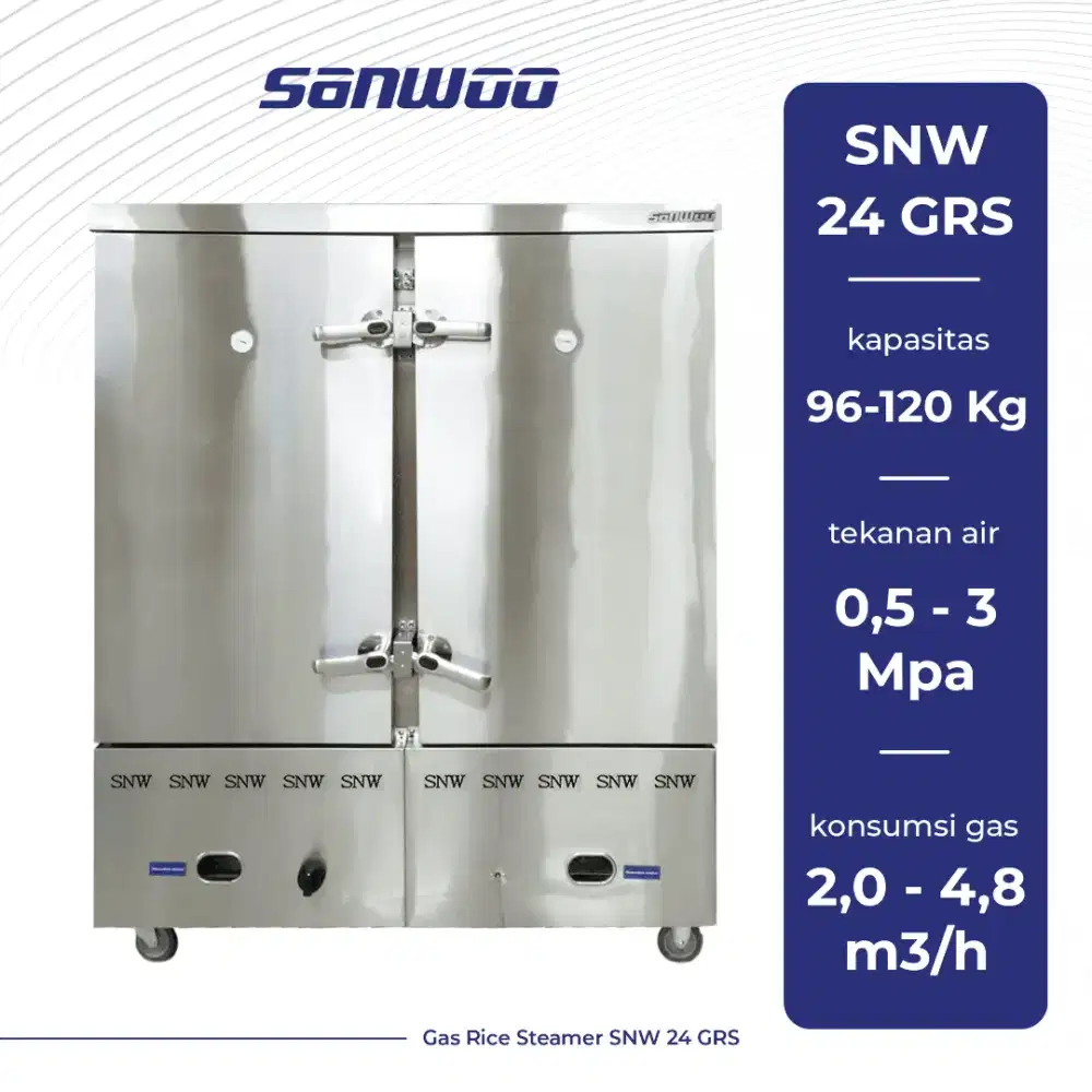 Gas Rice steamer 24 tray