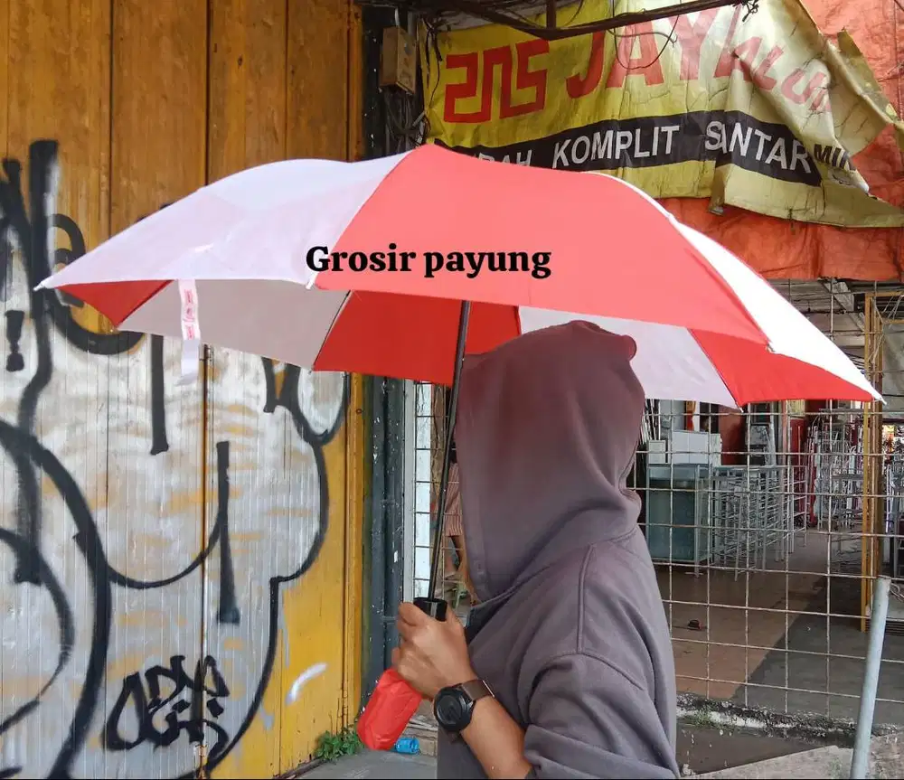 payung merah putih lipat