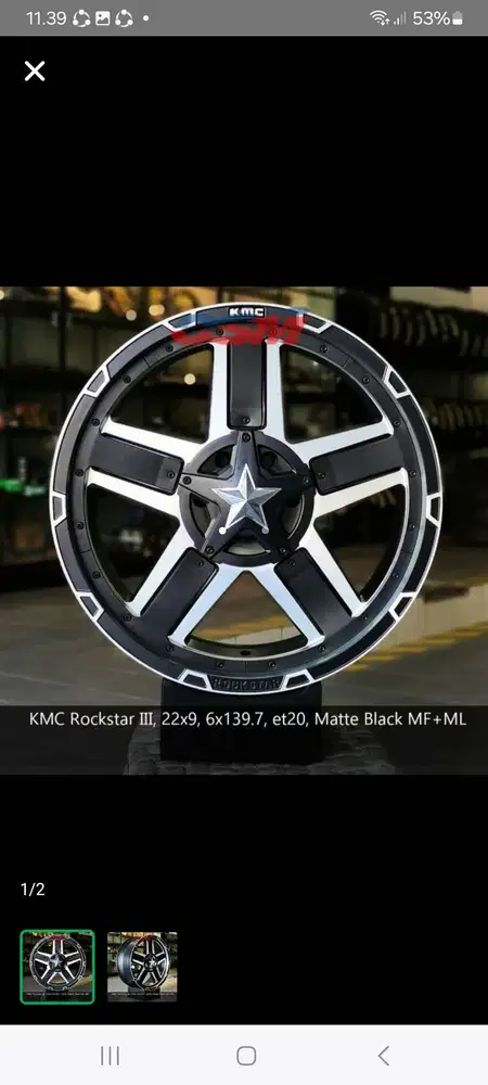 SLE!!! Velg KMC Rockstar III R22 for Pajero, Fortuner, LC80, LC300
