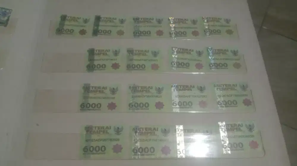 Materai 6000 th 2016 s/d 2021