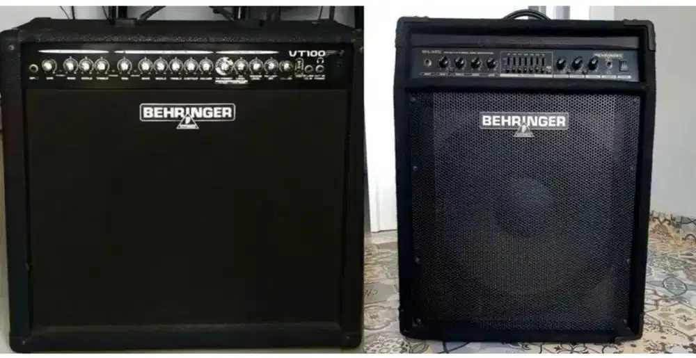 Sepasang Amply Bass Behringer BLX 3000 &  Guitar Electric Vt. 100 Fx