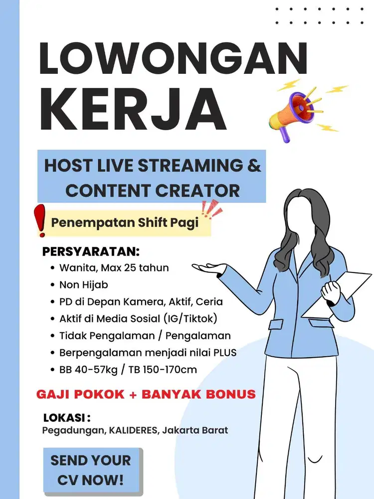 DICARI HOST LIVE STREAMING FASHION WANITA
