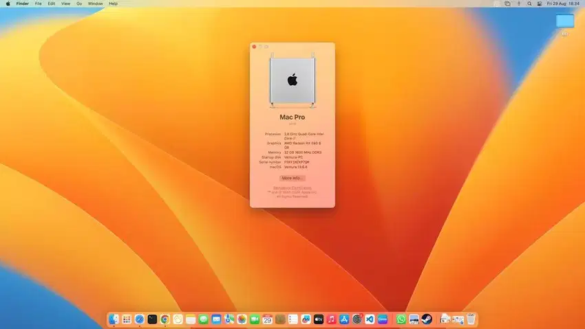 PC Hackintosh/ MacOS core i7 ram 32 Gb, hdd 1tb, VGA 8Gb DDR5