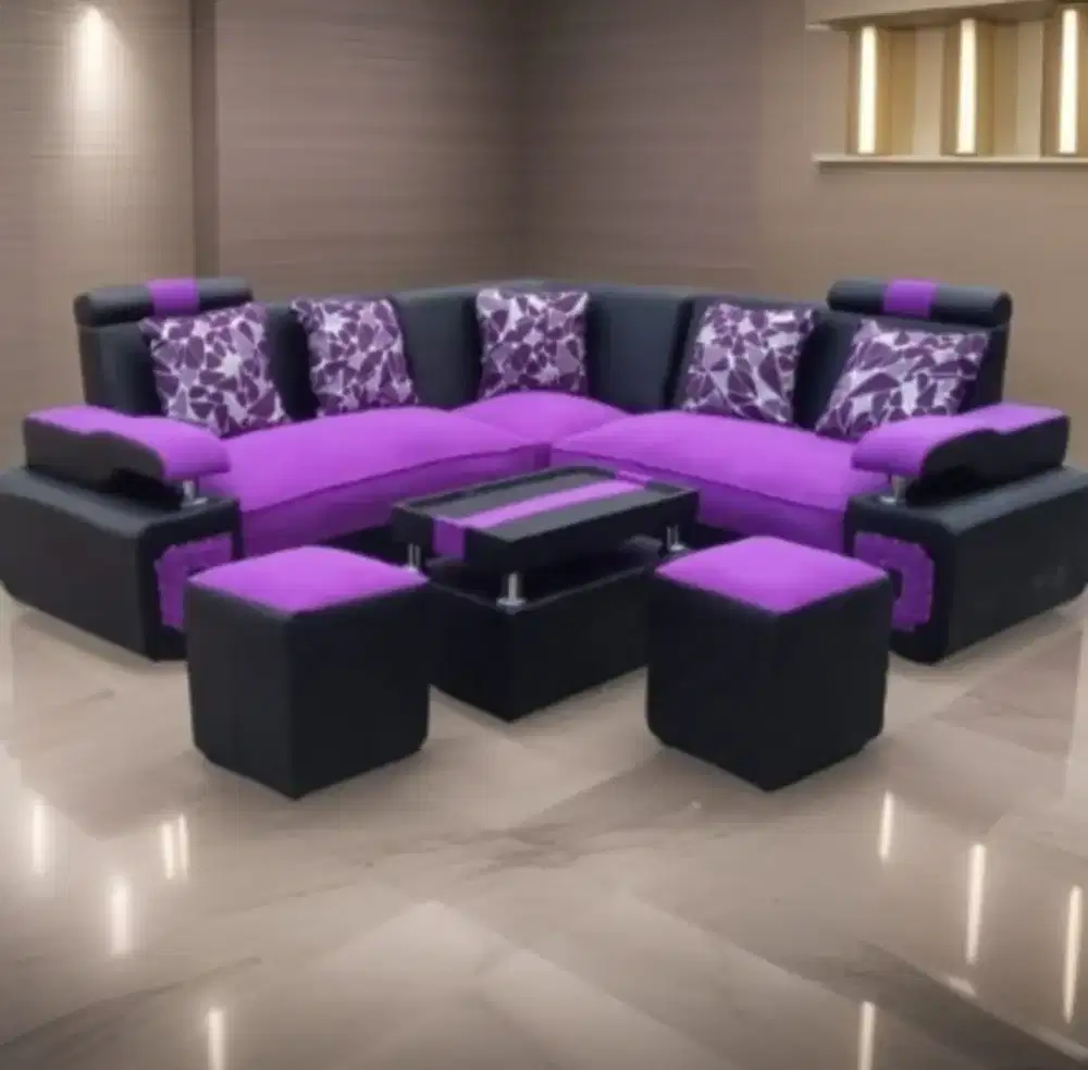 Sofa sudut minimalis + 2 puk murah