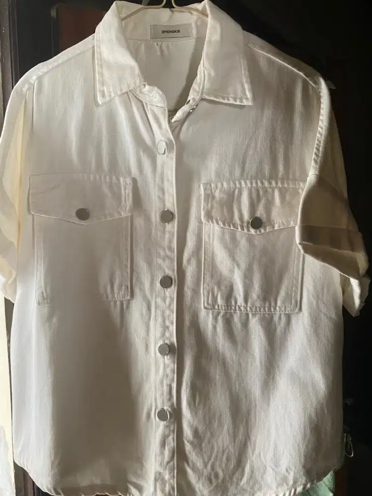 Preloved Atasan White Denim by 3Mongkis All Size