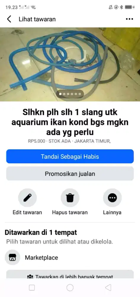 Slhkn plh slh 1 dr slang aquarium ikan kond bgs mgkn ada yg perlu kali