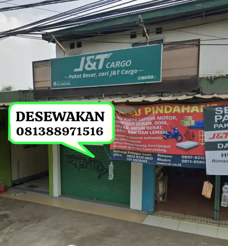 Disewakan Ruko pinggir jalan raya