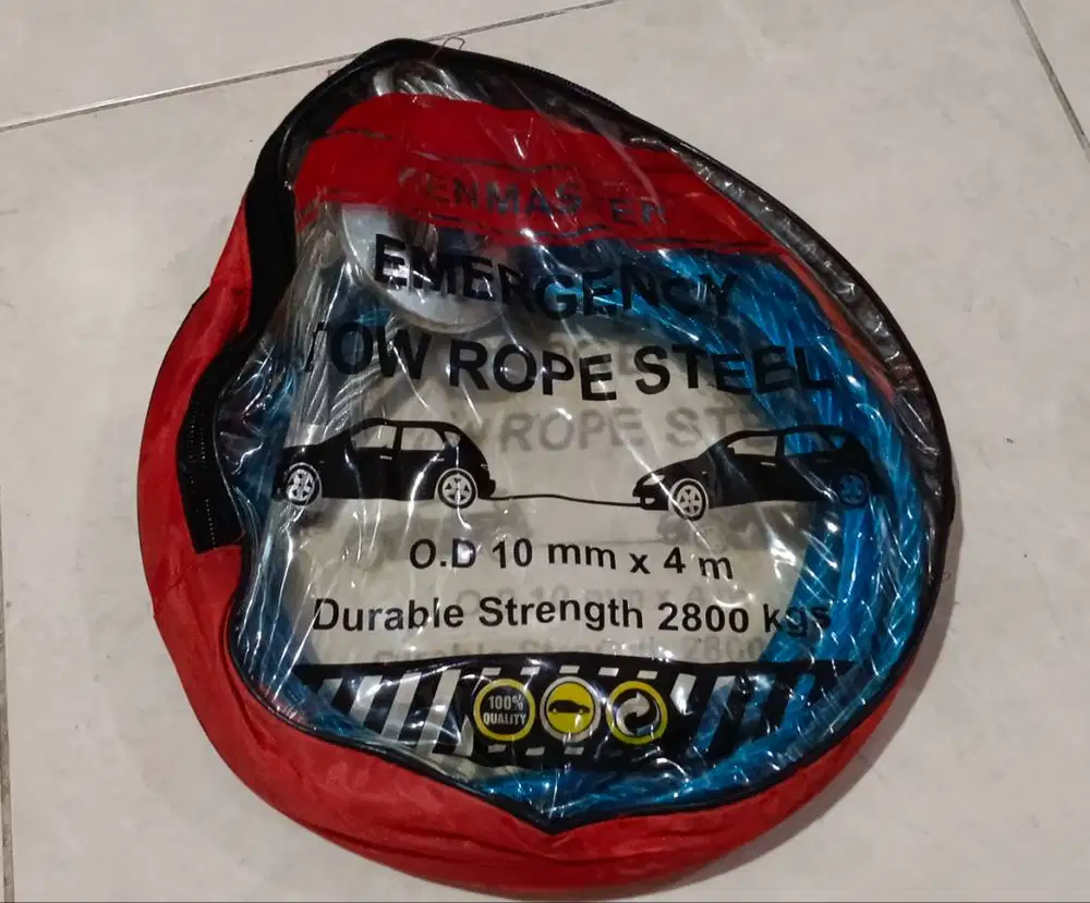 Tali baja buat derek penarik mobil panjang 4 meter merk kemaster 125rb