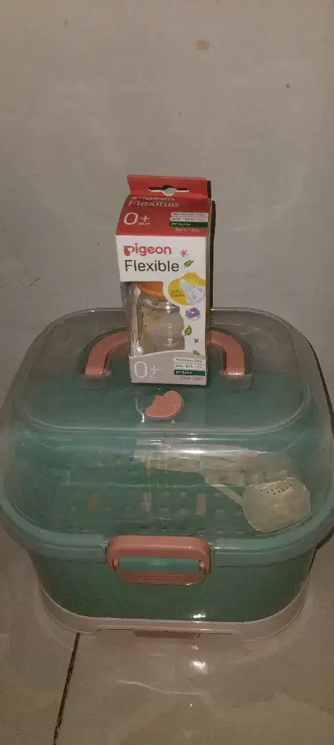 Botol pigeon dan box pengering botol baru semua