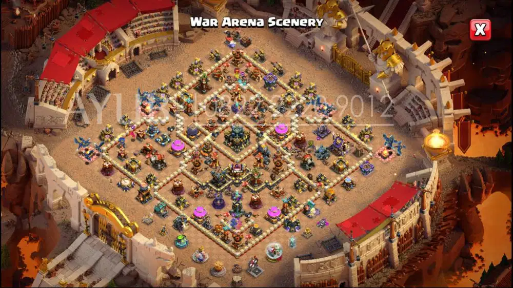 Clash of Clans TH17 langka dekorasi batu