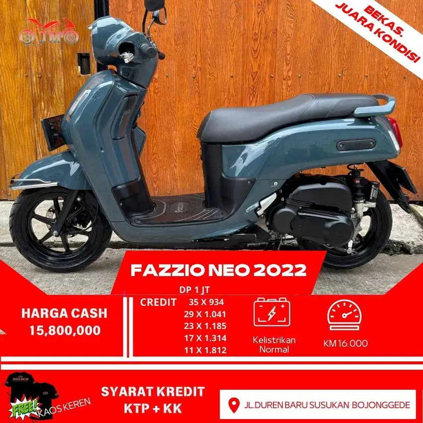 FAZZIO NEO CUSTOM 2022 CREDIT DP 1 JT ANGSURAN RINGAN DIBANTU SMPE ACC