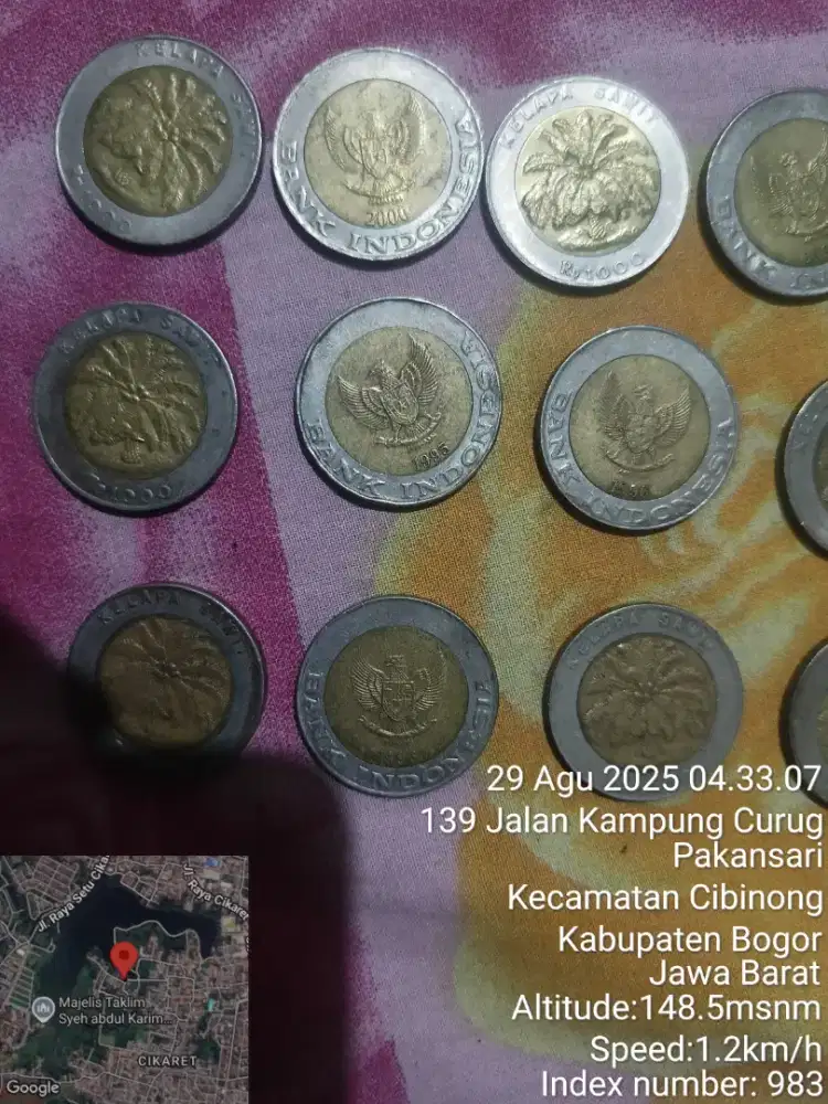 Uang Koin 1000 tahun 1994,1995,1996,2000