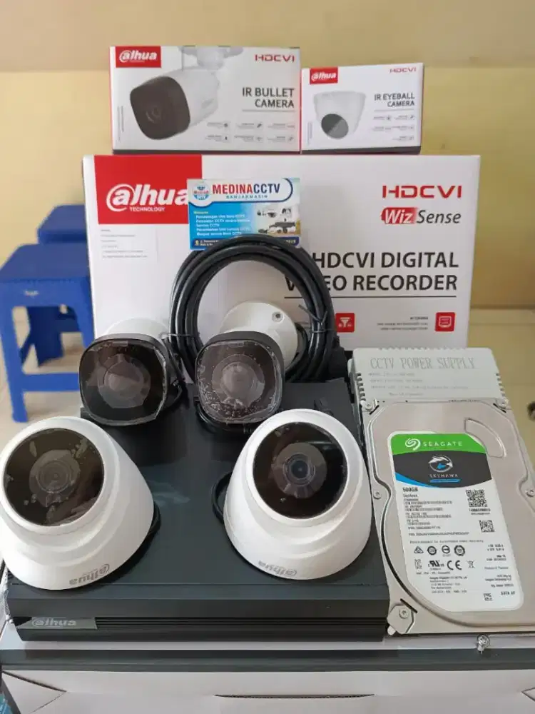 Paket lengkap CCTV 4 Kamera