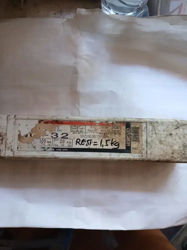 Kawat las stainless steel dia. 3,2 mm=1,5 kg ex. KOBE-JAPAN