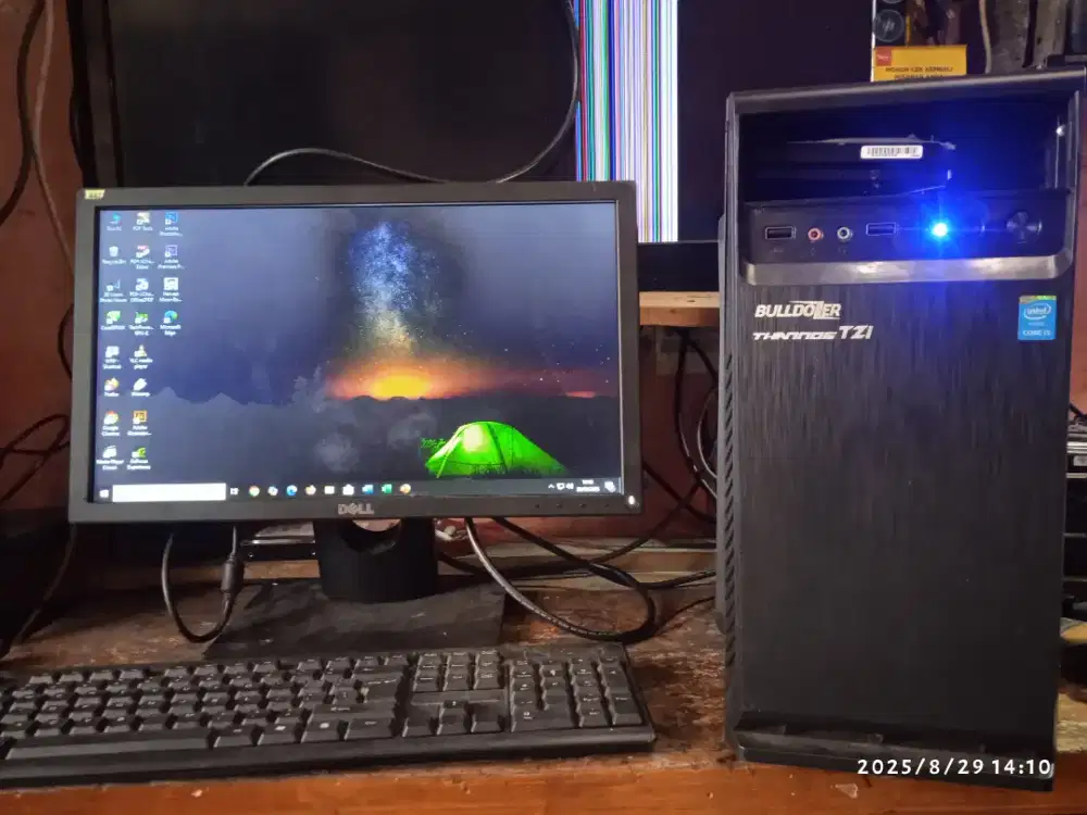 PC Gaming Core i5 Gen 2 Ram 8 Gb SSD 128 Gb Vga 1 Gb Monitor 19 inch