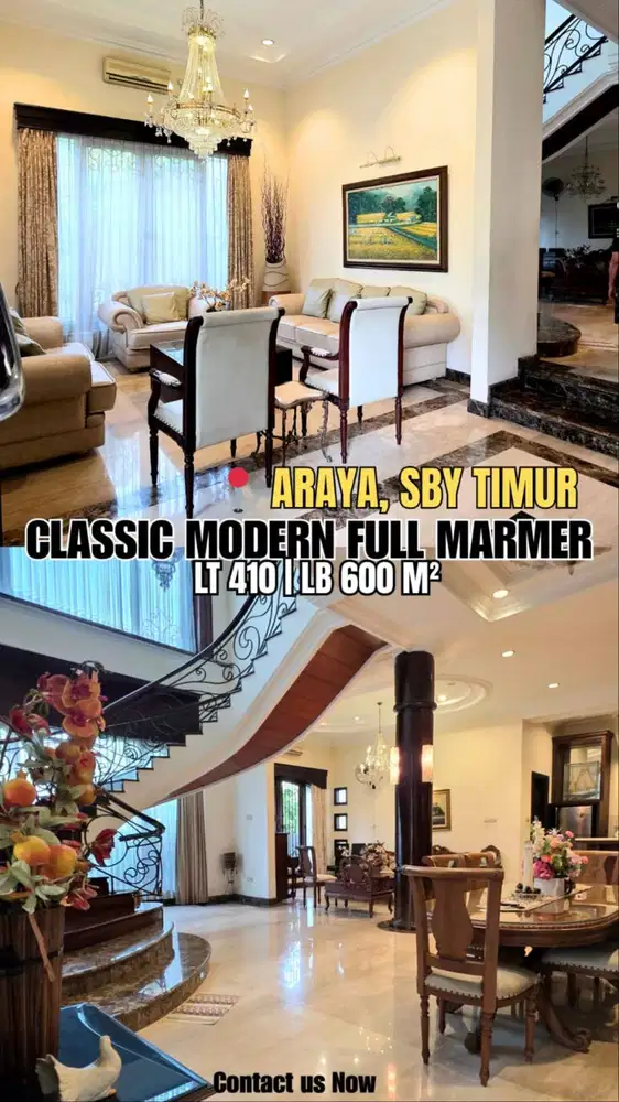 Dijual Rumah Araya Galaxy Bumi Permai Full Furnish 2 Lantai Siap Huni