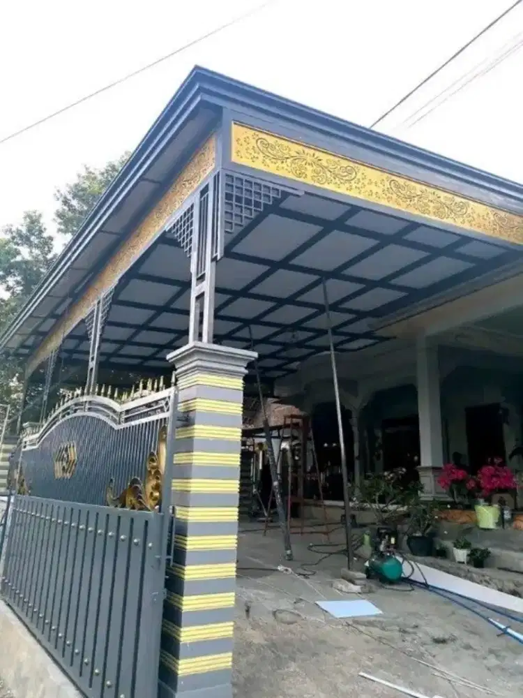 Bengkel las Lampung tralis kanopi pintu pagar gerbang tangga