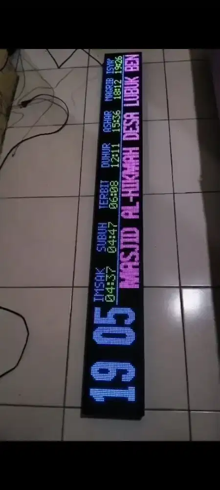 JAM DIGITAL MASJID 165X20CM