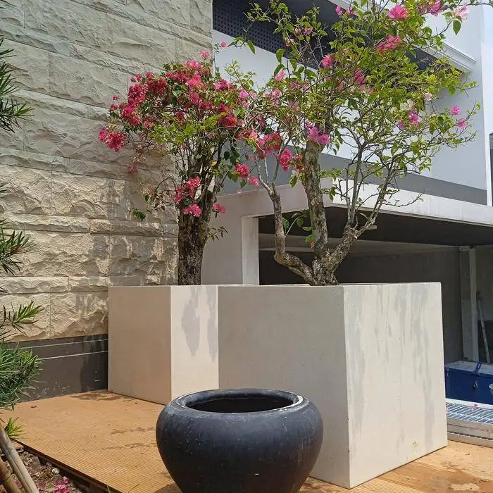 pot terrazzo kotak kubus