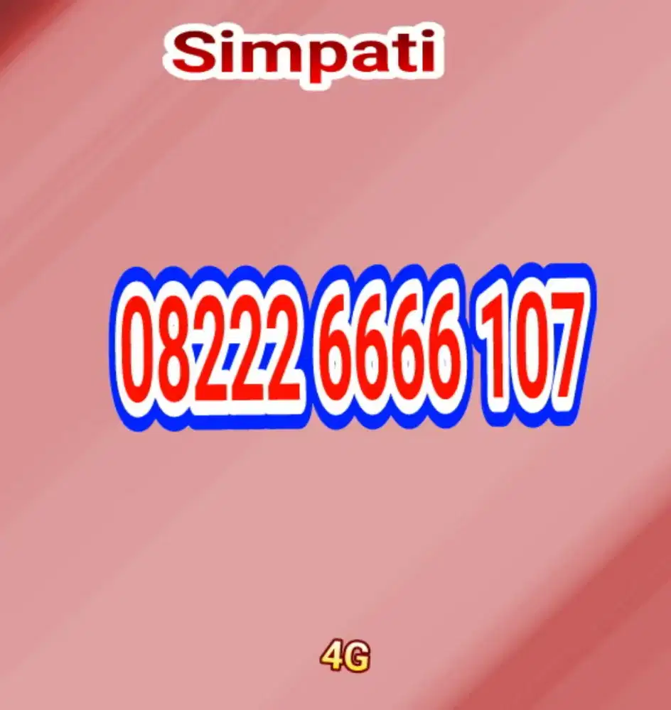 Nomer cantik simpati kwartet dan triple rapi