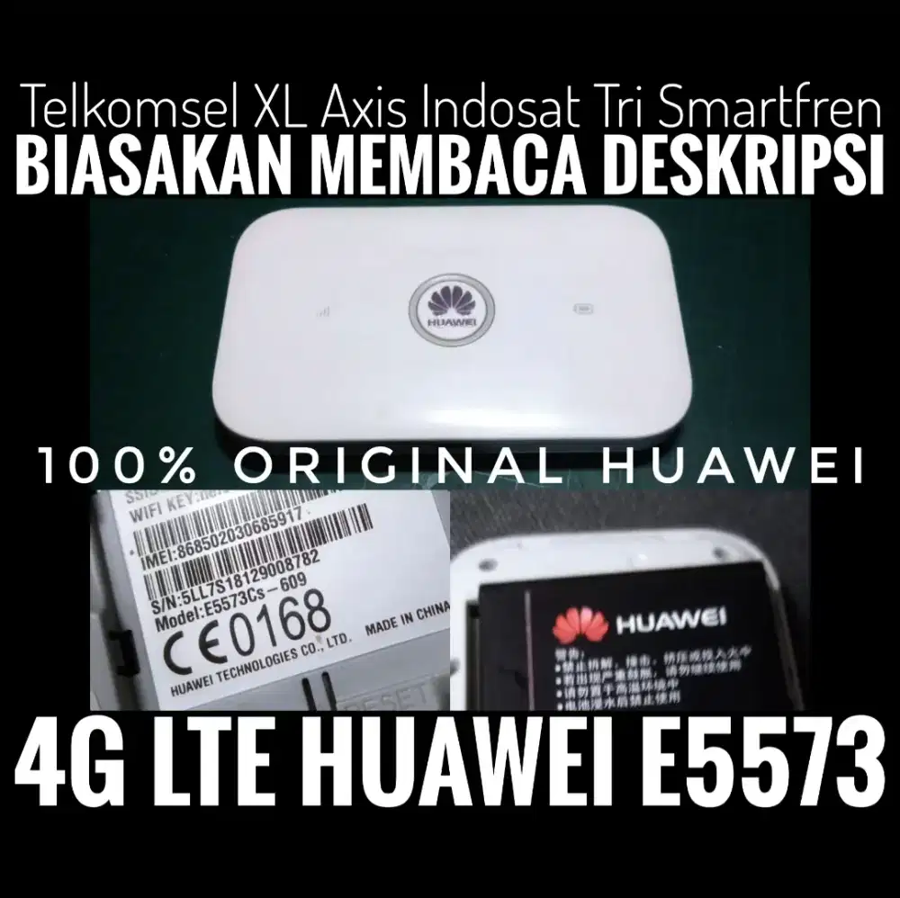ORIGINAL HUAWEI E5573Cs-609 100% MULUS 4G LTE Modem Mifi All Operator