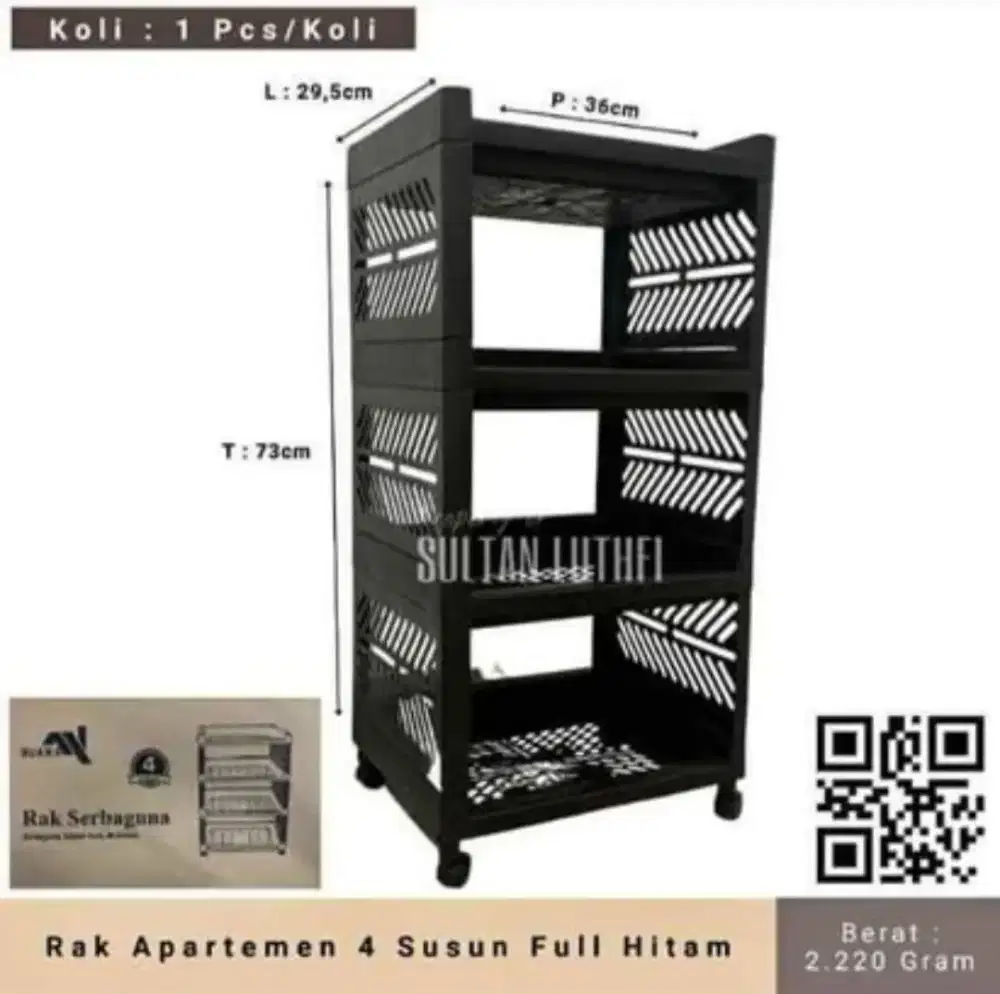 Rak Serbaguna Apartemen 4 Susun Buana