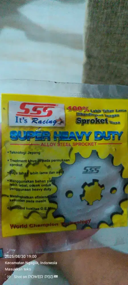 Gear Depan Yamaha Vega, Fiz r dll motor Yamaha UK.14 tebal 428