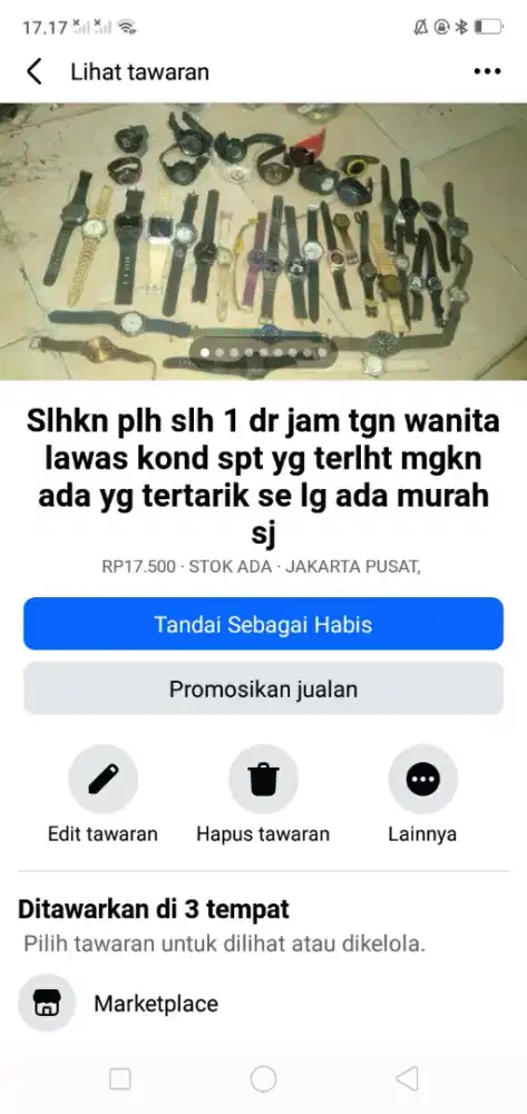 Slhkn plh slh 1 dr jam tgn pria lawas kond spt yg terlht hrg murah sj