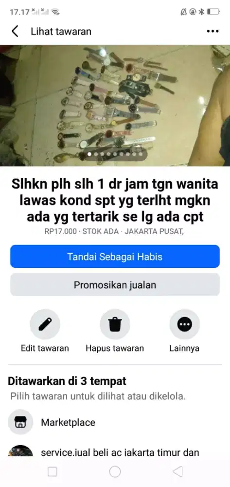 Slhkn plh slh 1 dr jam tgn wanita lawas kond spt yg terlht murah sj