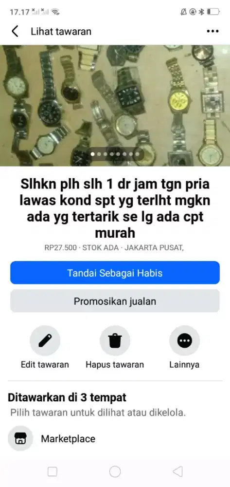 Slhkn plh slh 1 dr jam tgn pria lawas kond spt yg terlht hrg murah sj
