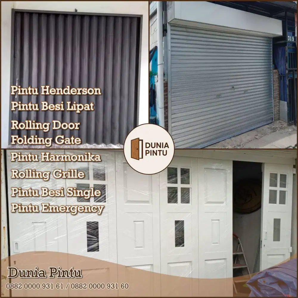 Jual Pintu Garasi Henderson WINA Rolling Door Folding Gate Pintu Besi