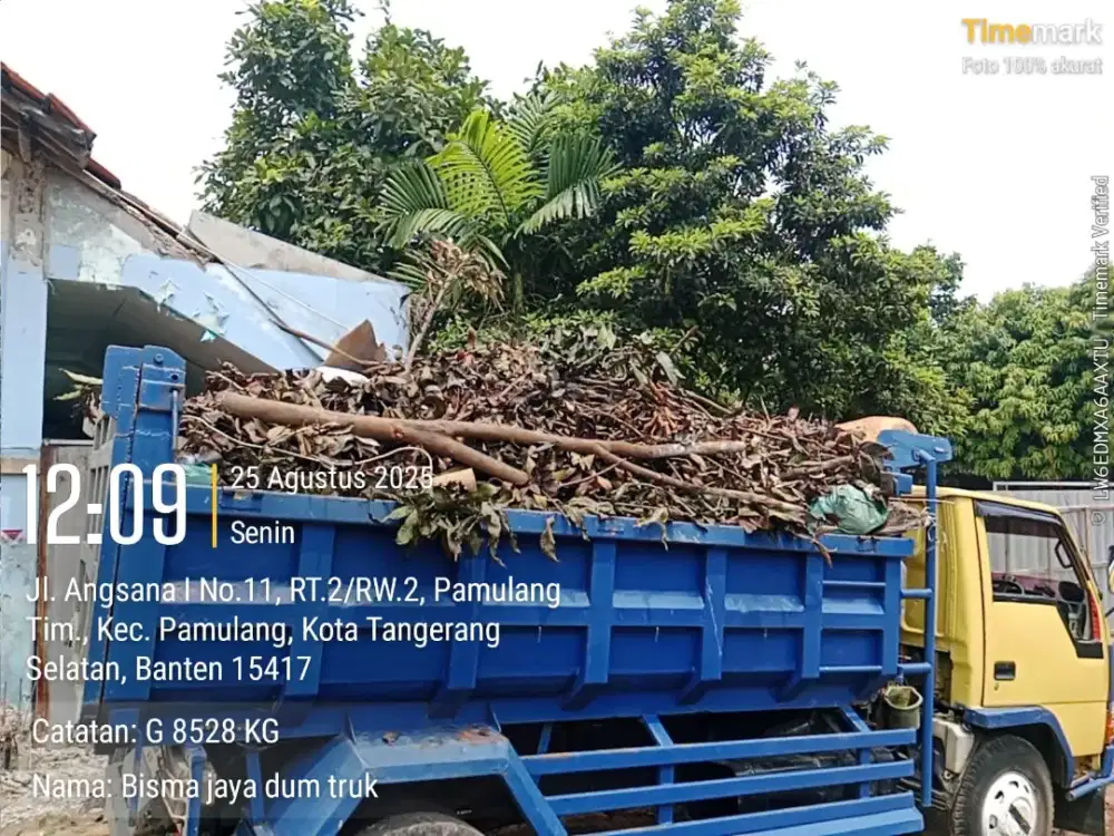 Jasa buang puing, sampah proyek, tanah merah, urugan, dll