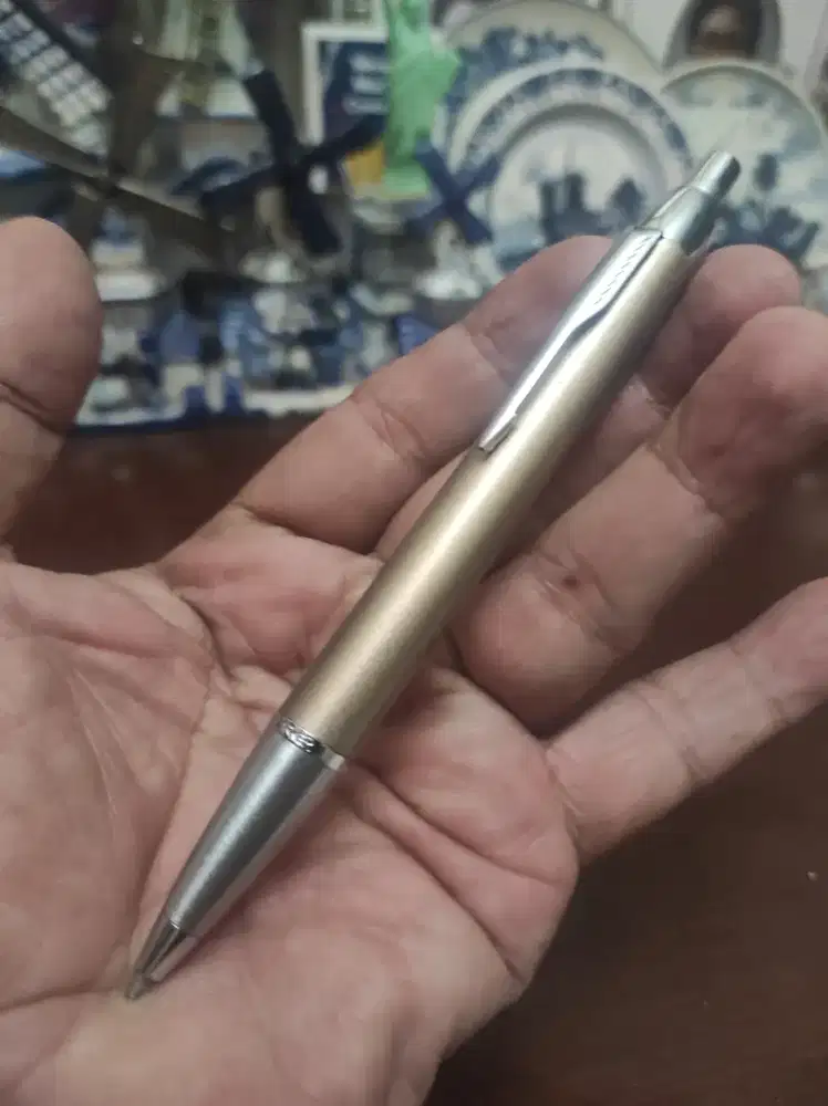 Antik ballpoint pencet jumbo merk Parker IM orisinil isi masih nyata