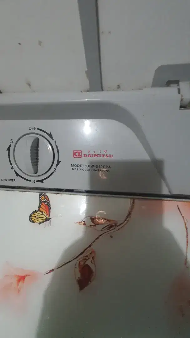 Mesin cuci top loading 2 tabung cuci kering 8 kg daimitsu