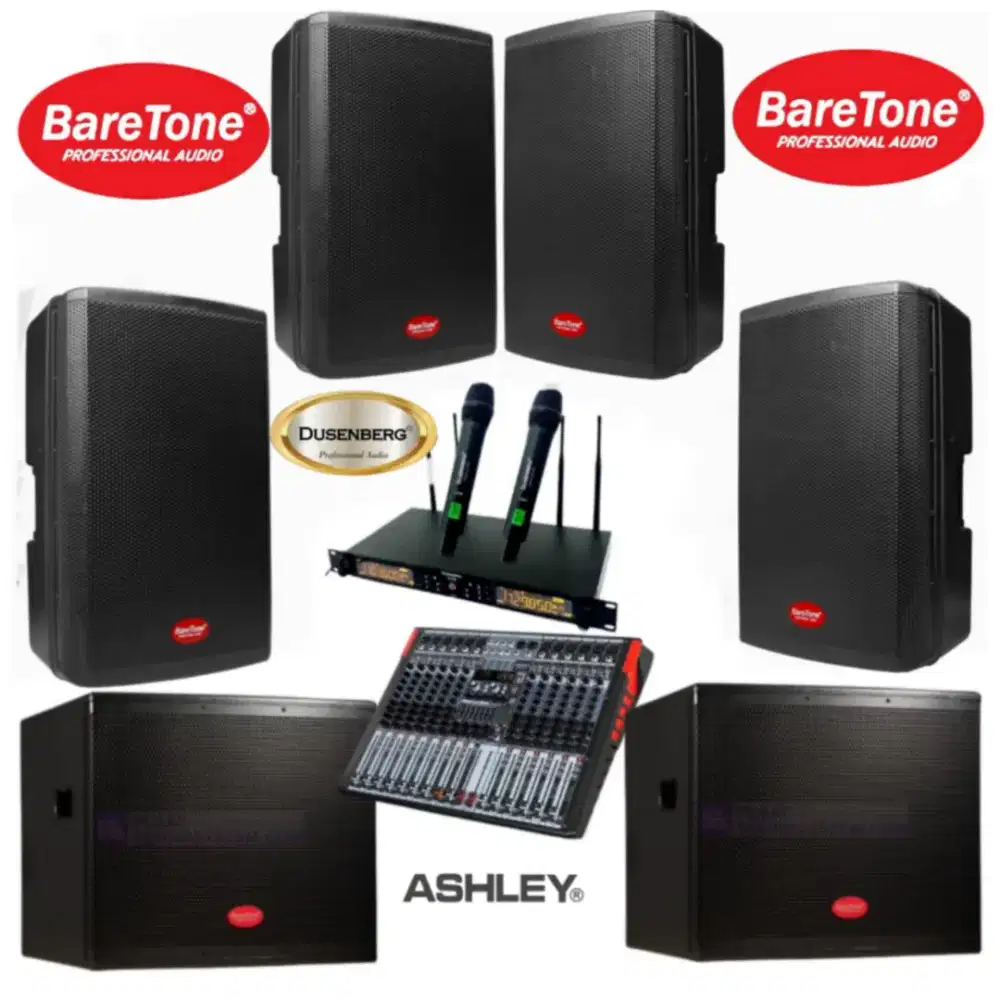 Paket Sound System Speaker BareTone 15 Inch MAX15H Subwoofer 18 inch