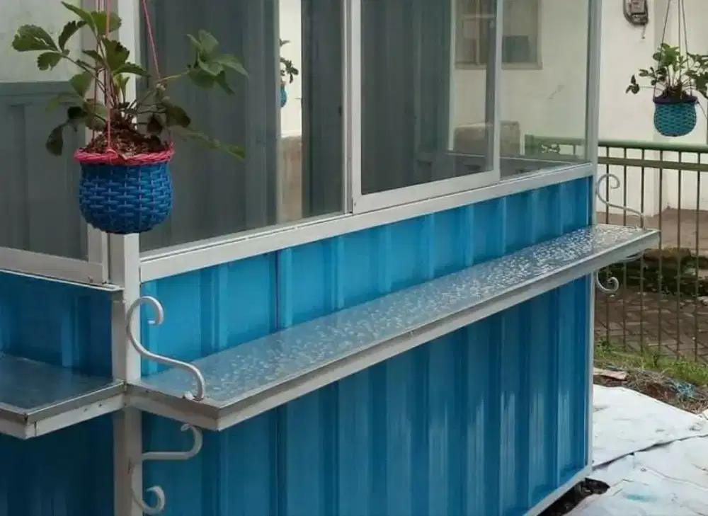 booth elegan, cafe kontainer,gerobak, rombong unik,food truck oke