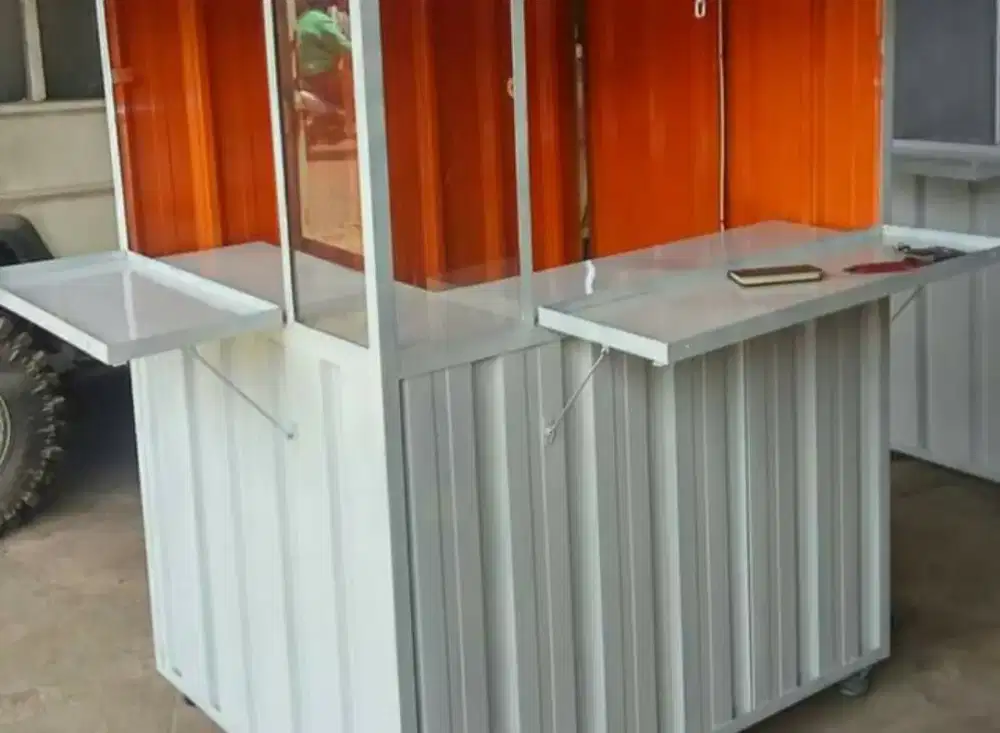 booth elegan, cafe kontainer,gerobak, rombong unik,food truck kuat