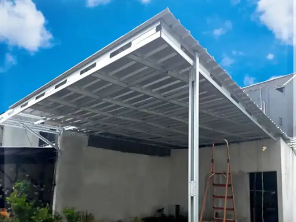 kanopi baja ringan rangka atap kudakuda galvalum spandek SNI antikarat