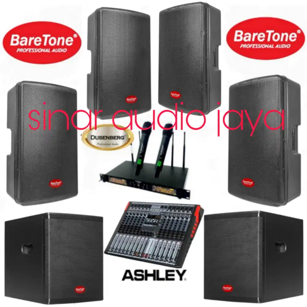Paket Sound System Karaoke BareTone 12 Inch MAX12HD Subwoofer 15 Inch