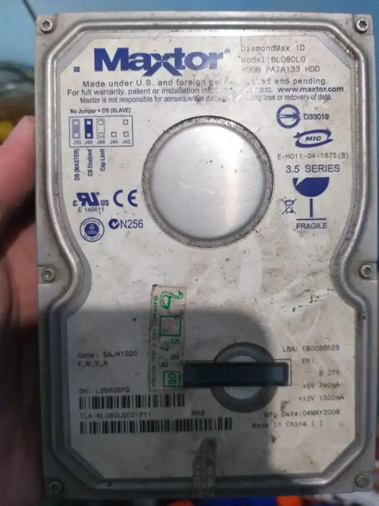 Internal Hard Disk merk Maxtor