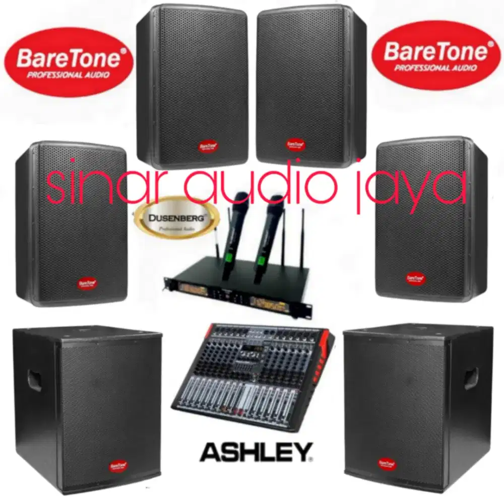Paket Sound System Karaoke BareTone 10 Inch MAX10HD Subwoofer 12 Inch