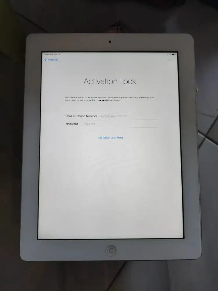 Ipad 3 64  kondisi lock icloud