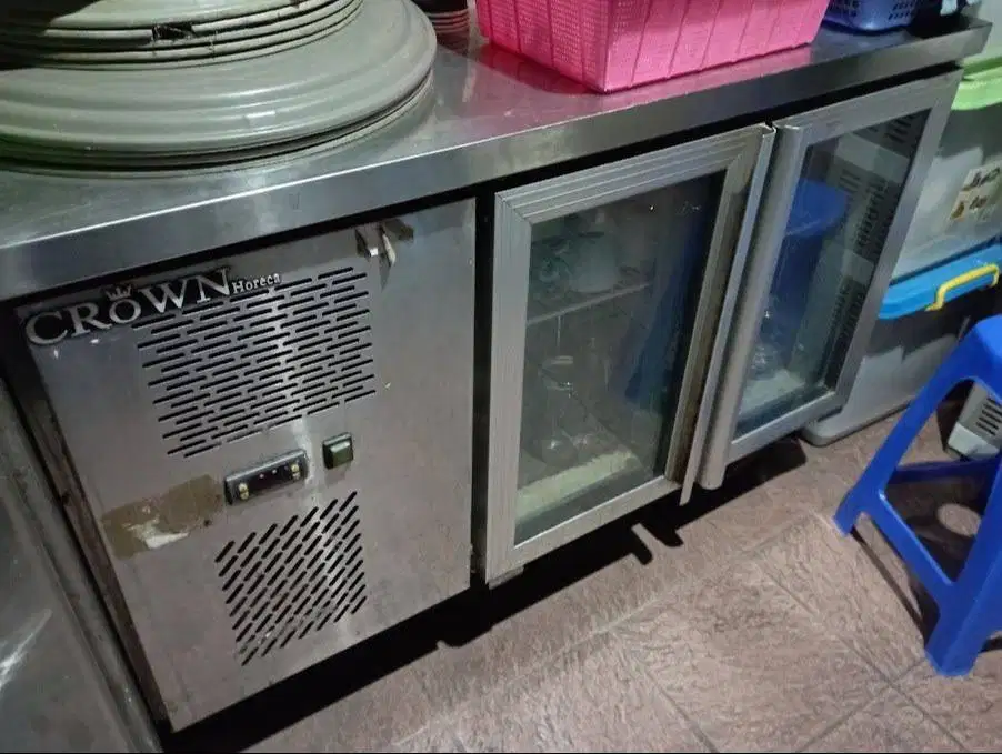 Counter Chiller 2 Pintu Kaca 120x70x84 cm