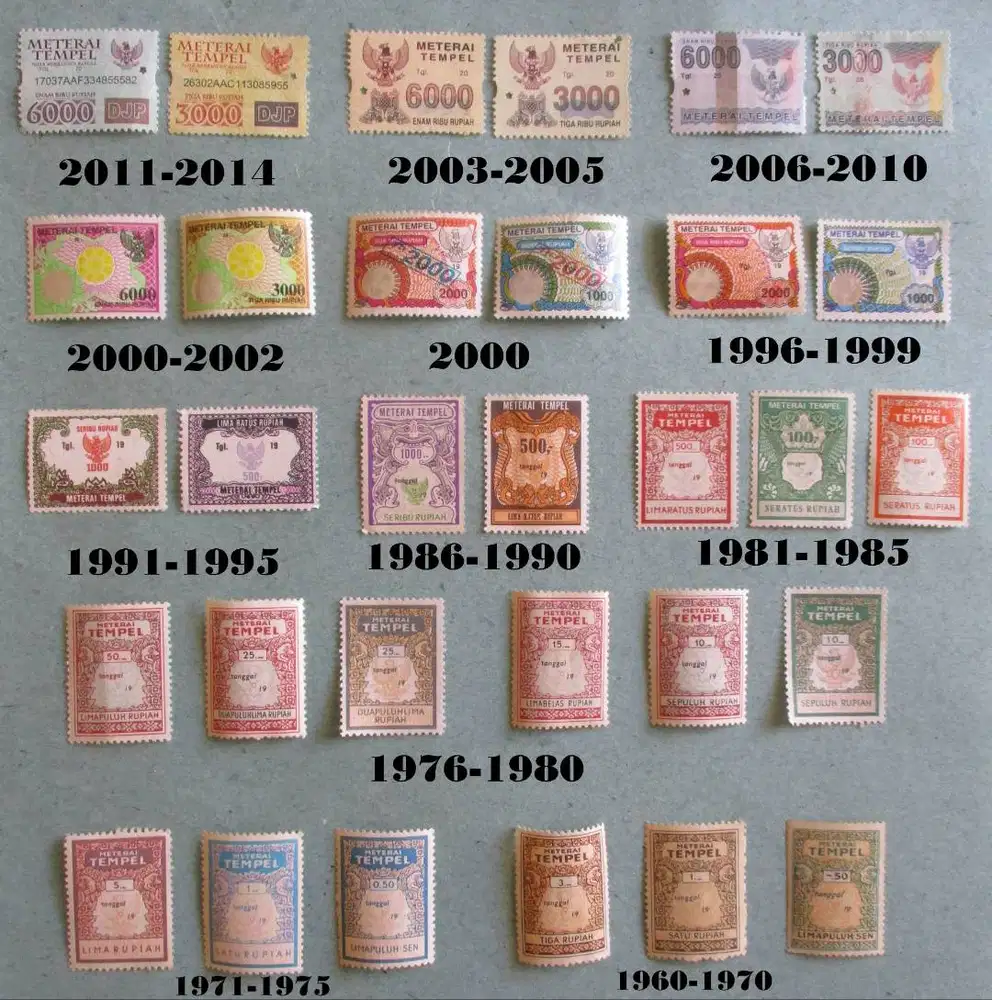 Materai Kuno Jadul Lama & Kuitansi Kwitansi