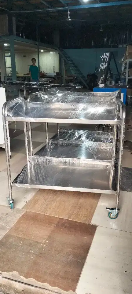 Trolley i 2 rak stainless