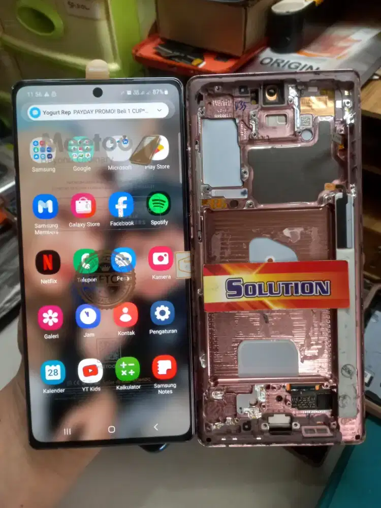 LCD TOUCHSCREEN SAMSUNG NOTE 20 5G ORI OLED + PASANG