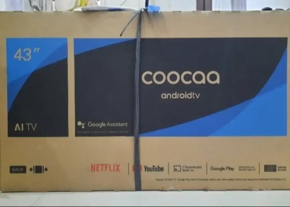 Smart tv coocaa 43 inchi,MULUS,seperti BARU