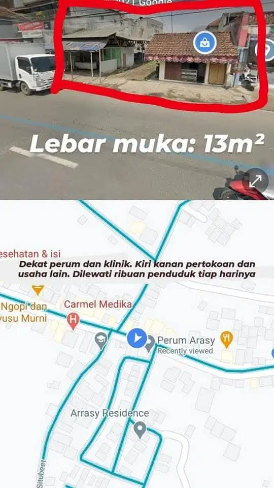 Jual Tanah Strategis di jalan utama AH NASUTION luas 424m2/30.29 bata