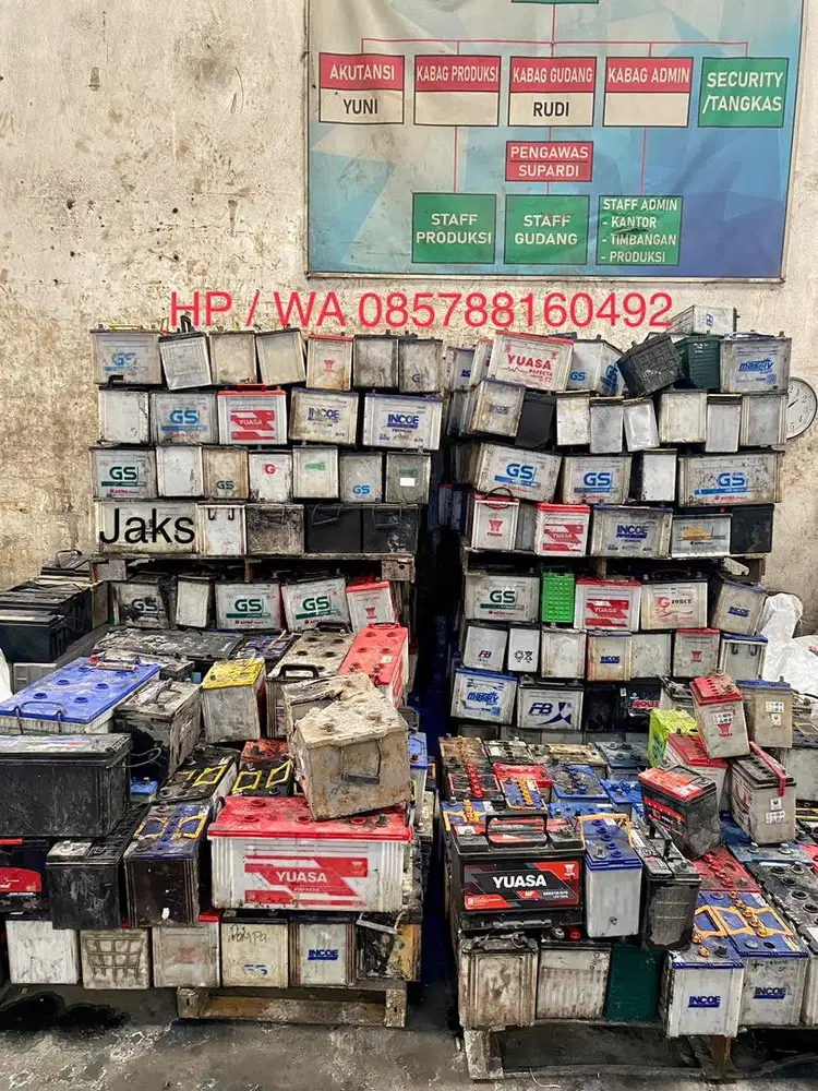 Terima aki bekas , Aki soak , Aki pecah hancur