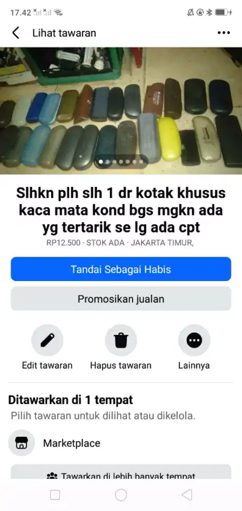 Slhkn plh slh 1 dr kotak khusus kaca mata berkualitas murah sj cpt dpt